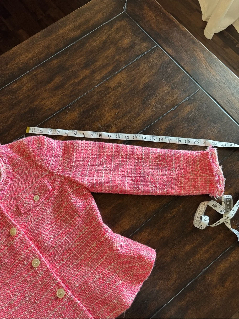 J. Crew Pink Tweed Peplum Jacket